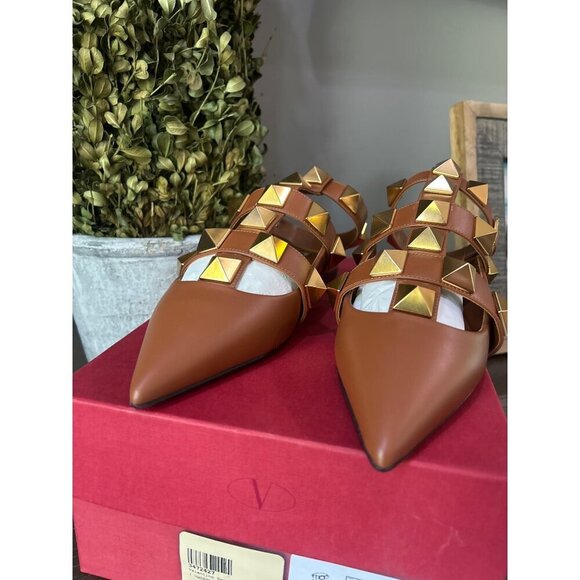 Valentino Garavani Roman Stud Ballerina Flats Selleria Womens Size 36.5 - Picture 6 of 16